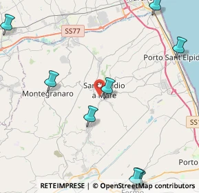 Mappa Via Ponti Oscuri, 63811 Sant'Elpidio a Mare FM, Italia (6.90083)