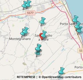 Mappa Via Ponti Oscuri, 63811 Sant'Elpidio a Mare FM, Italia (5.51063)