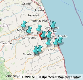 Mappa Via Trivio, 63812 Montegranaro FM, Italia (9.34385)