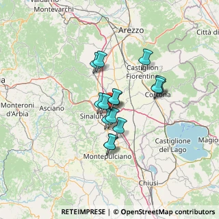 Mappa A1 Milano - Napoli, 52045 Foiano della Chiana AR, Italia (9.98133)