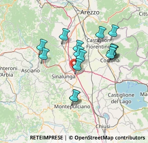 Mappa A1 Milano - Napoli, 52045 Foiano della Chiana AR, Italia (12.76067)