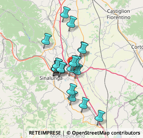 Mappa Milano - Napoli, 52045 Foiano della Chiana AR, Italia (5.3065)