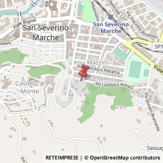 Mappa Via Ludovico Ariosto, 14, 62027 San Severino Marche, Macerata (Marche)