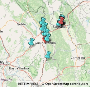 Mappa Via Giacomo Leopardi, 06023 Gualdo Tadino PG, Italia (11.5515)