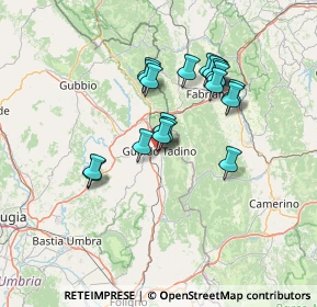 Mappa Via Giacomo Leopardi, 06023 Gualdo Tadino PG, Italia (12.376)