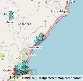 Mappa Via Sillemi, 98037 Letojanni ME, Italia (3.822)