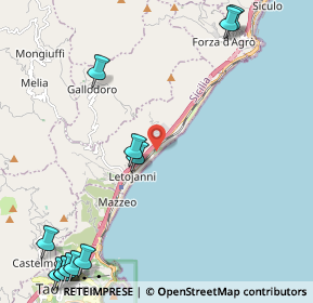 Mappa Via Sillemi, 98037 Letojanni ME, Italia (3.71077)