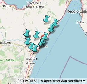 Mappa A18 Messina - Catania, 98037 Letojanni ME, Italia (9.6655)