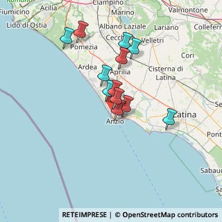 Mappa Via Odino, 00042 Anzio RM, Italia (11.99667)