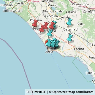 Mappa Via Odino, 00042 Anzio RM, Italia (8.84111)