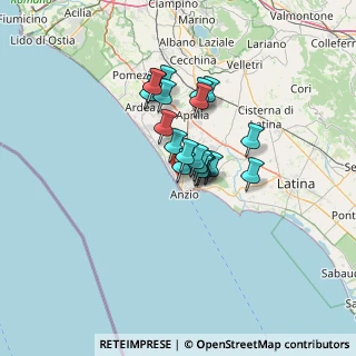 Mappa Via Odino, 00042 Anzio RM, Italia (9.291)