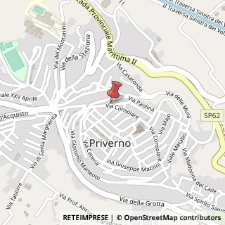 Mappa Via Consolare, 20, 04015 Priverno, Latina (Lazio)