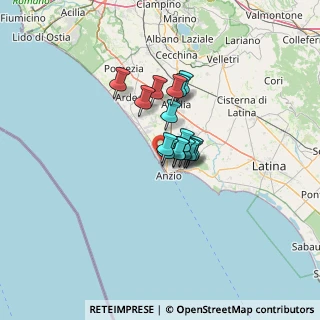 Mappa Via delle Muse, 00042 Anzio RM, Italia (7.76563)