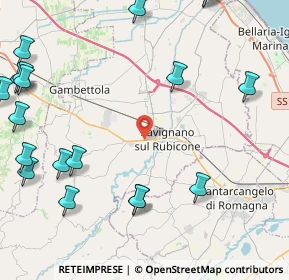 Mappa Via Emilia Ovest, 47039 Savignano Sul Rubicone FC, Italia (6.3825)