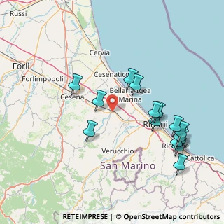 Mappa Via Faberi, 47030 Savignano sul Rubicone FC, Italia (16.98933)