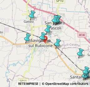Mappa Via Fratelli Rosselli, 47039 Savignano Sul Rubicone FC, Italia (2.59769)