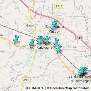 Mappa Via Fratelli Rosselli, 47039 Savignano Sul Rubicone FC, Italia (2.43643)