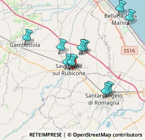 Mappa Via Fratelli Rosselli, 47039 Savignano Sul Rubicone FC, Italia (3.46455)