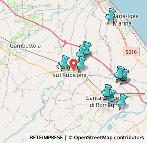 Mappa Via Fratelli Rosselli, 47039 Savignano Sul Rubicone FC, Italia (3.83857)