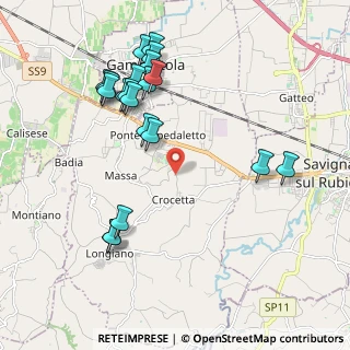 Mappa Via Ponte Ospedaletto, 47020 Budrio FC, Italia (2.232)