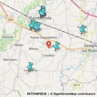 Mappa Via Ponte Ospedaletto, 47020 Budrio FC, Italia (2.48083)
