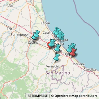 Mappa Via Fratelli Bandiera, 47039 Savignano Sul Rubicone FC, Italia (10.56167)