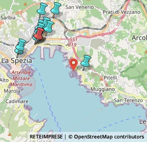 Mappa Porto Lotti, 19126 La Spezia SP, Italia (2.57462)