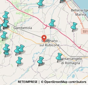 Mappa Via Sapignoli Mario, 47039 Savignano Sul Rubicone FC, Italia (6.5015)