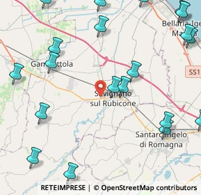 Mappa Via Sapignoli Mario, 47039 Savignano Sul Rubicone FC, Italia (6.0885)