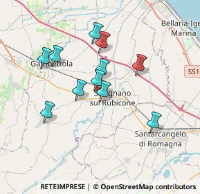Mappa Via Sapignoli Mario, 47039 Savignano Sul Rubicone FC, Italia (3.15091)