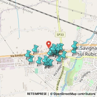 Mappa Via Sapignoli Mario, 47039 Savignano Sul Rubicone FC, Italia (0.368)