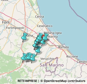 Mappa Via Sapignoli Mario, 47039 Savignano Sul Rubicone FC, Italia (10.52143)