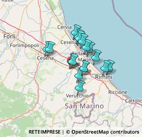 Mappa Via Sapignoli Mario, 47039 Savignano Sul Rubicone FC, Italia (9.34647)