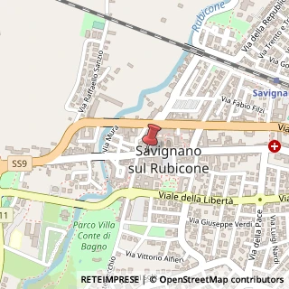 Mappa Corso Gino Vendemini, 28, 47039 Savignano sul Rubicone, Forlì-Cesena (Emilia Romagna)