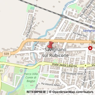 Mappa Corso Gino Vendemini, 17, 47039 Savignano sul Rubicone, Forlì-Cesena (Emilia Romagna)
