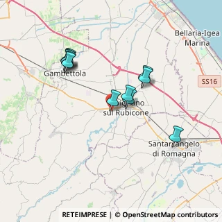 Mappa Via Giuseppe Mazzini, 47039 Savignano Sul Rubicone FC, Italia (3.46182)