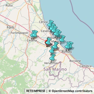 Mappa Via Giuseppe Mazzini, 47039 Savignano Sul Rubicone FC, Italia (9.42059)