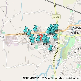 Mappa Via Giuseppe Mazzini, 47039 Savignano Sul Rubicone FC, Italia (0.283)