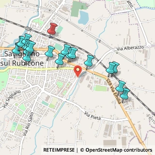 Mappa Via G. La Pira, 47039 Savignano Sul Rubicone FC, Italia (0.6105)