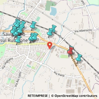 Mappa Via G. La Pira, 47039 Savignano Sul Rubicone FC, Italia (0.6465)