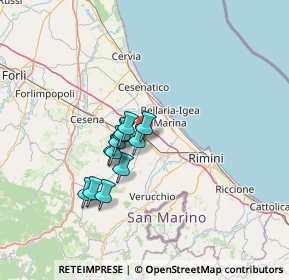 Mappa Via Aurelio Zaghini, 47039 Savignano sul Rubicone FC, Italia (10.00917)
