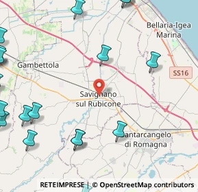 Mappa Via Aurelio Zaghini, 47039 Savignano sul Rubicone FC, Italia (6.931)