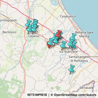 Mappa Via Guglielmo Marconi, 47020 Longiano FC, Italia (6.58706)