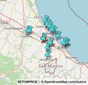 Mappa Via Nazario Sauro, 47039 Savignano sul Rubicone FC, Italia (9.50444)
