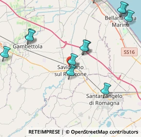 Mappa Via Nazario Sauro, 47039 Savignano sul Rubicone FC, Italia (5.81133)