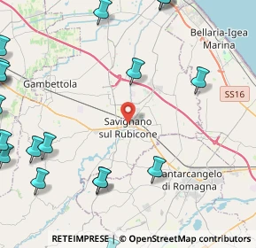 Mappa Via Giuseppe Garibaldi, 47039 Savignano Sul Rubicone FC, Italia (6.8965)