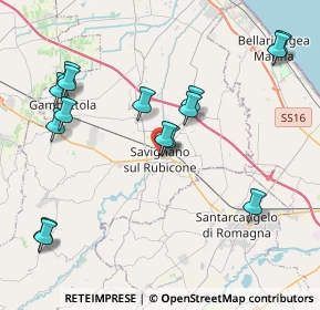 Mappa Via Giuseppe Garibaldi, 47039 Savignano Sul Rubicone FC, Italia (4.58733)