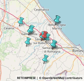 Mappa Via Giuseppe Garibaldi, 47039 Savignano Sul Rubicone FC, Italia (5.3625)