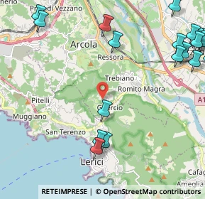 Mappa Via della Libertà, 19032 Lerici SP, Italia (3.254)