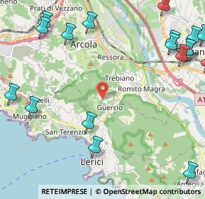 Mappa Via della Libertà, 19032 Lerici SP, Italia (3.456)